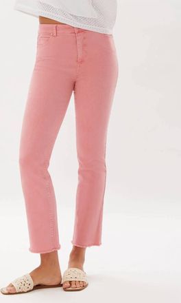 ECRU La Cienega Straight Leg Cropped Jean In Shell Pink