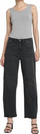 Flying Monkey High Rise Barrel Jeans In Rebel Black