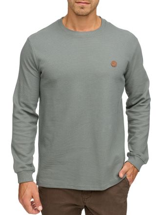 Indicode Sweatshirt INDICODE INSalupe, Herren, Gr. M, grau (castor gray), Sweatware, Obermaterial: 100% Baumwolle, unifarben, regular fit h&uuml;ftlang, Rundhals, S
