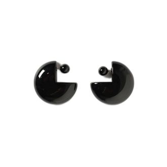 Emporio Armani Pendientes Colgantes de Resina M&aacute;rmol - Accessories - Mujer - Negro - ONE SIZE