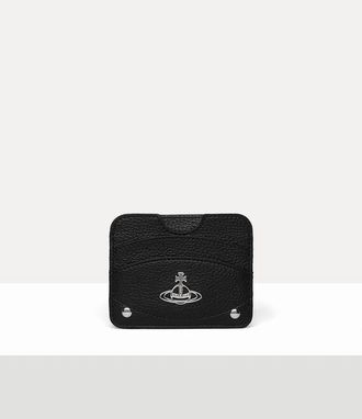 Vivienne Westwood Half Moon Card Holder Pu Grain Black One Size Unisex