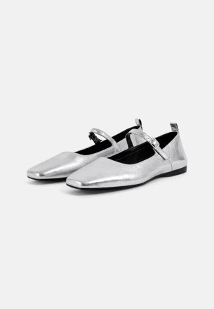 Vagabond Delia Flats Womens E Silver Leather Square Toe Mary Jane RHS9473
