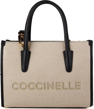 Coccinelle Myrtha26 Canvas Handtas Canvas Stof/Geribbeld Leer