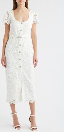 LIKELY Dilana Belted Lace Dress in White at Nordstrom Rack, Size 2