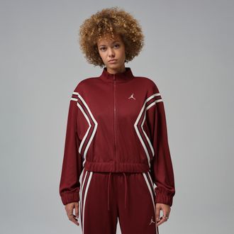 Nike Jordan Womens Jordan Brooklyn Full-Zip Track Jacket in Red | HQ9215-677