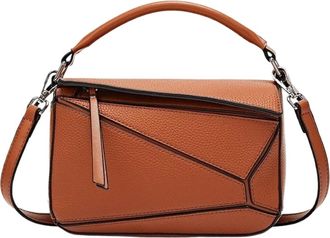 Generic Geometric Large Capacity Handbag Soft PU Leather Pattern Crossbody Bag, Compatible For Autumn Winter Matching(G)
