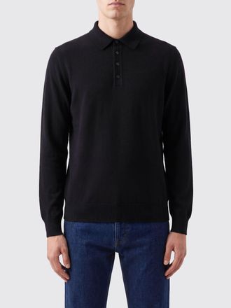 KANGRA Long-Sleeved Extrafine Merino Wool Knit Polo