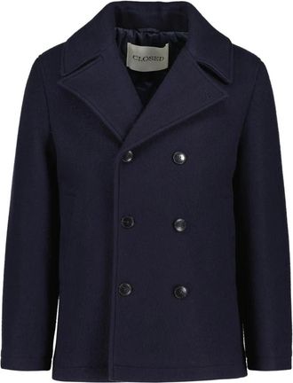 Closed Lana-mix Peacoat - Dames - Mantel - Blauw - S - Wol - Jassen