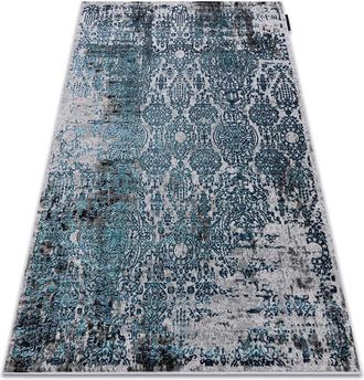 RugsX Alfombra De Luxe Moderna 2081 Ornamento Vintage - Structural Azul / Gris Blue 160x220 Cm