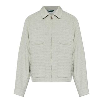 Lacoste Light Jackets, male, Gray, Size: 3XL Short Textured Jacket