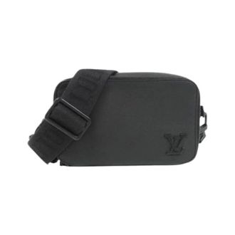 Louis Vuitton Pre-owned Aerogram Alpha Wearable Wallet Kalfsleren Schoudertas - Heren - Pre-owned - Zwart - Maat: ONE Size Leer