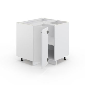 Vicco Armario De Esquina Fame-line, Blanco Alto Brillo, 80.5 Cm, Et Antracita