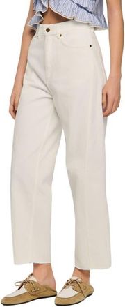 Sandro Barrel jeans in White at Nordstrom, Size 38 Eu