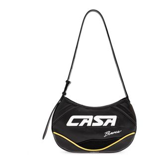 Casablanca Slim Biker Bag - Dames - Schoudertassen - Zwart - ONE Size - Leer - Tassen