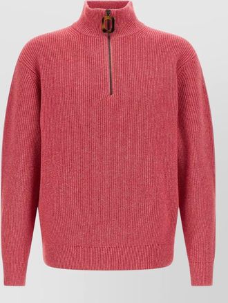 J.W.Anderson high collar ribbed knit zip sweater