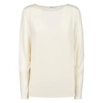 Max Mara Long Sleeve Tops, female, White, Size: XS Pure Top