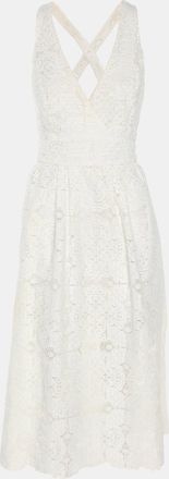 Maje White Lace Sleeveless Dress