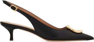 Ferragamo Black Leather Pumps
