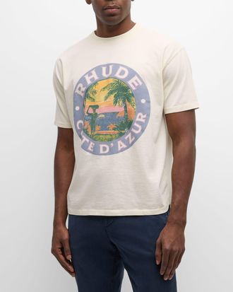 Rhude Mens Cote DAzur Logo T-Shirt
