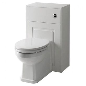 Clifton White Back to Wall Toilet with Soft Close Seat & WC Unit 50cm Wide