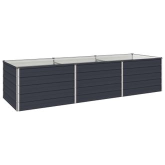 vidaXL Cama De Jard&iacute;n Elevada Gris Antracita 240 X 80 X 55 Cm Vidaxl
