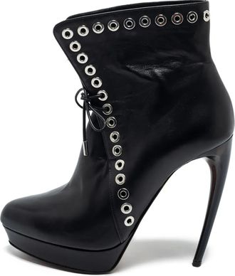 Alexander McQueen Stivali con occhielli 120mm - Nero