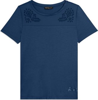 Freddy T-shirt in Jersey con Ricami Floreali