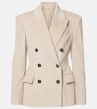 Brunello Cucinelli Blazer de pana de algod&oacute;n