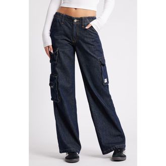 BDG Cyber Y2K Denim Cargo Pants in Washed Denim at Nordstrom Rack, Size 26