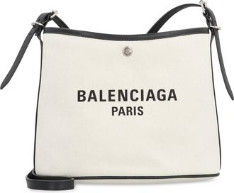 Balenciaga Womens Canvas Shoulder Bag Cream