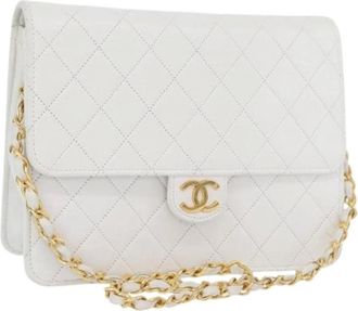 Chanel Pre-owned Shoulder Bags, female, White, Size: ONE SIZE Pre-owned Vintage Shoulder Bag