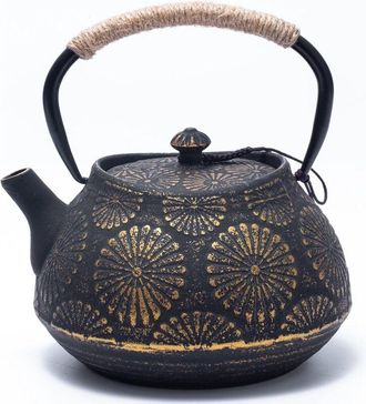 OEM Tetera De Hierro Fundido, Tetera Japonesa Con Infusor Para Hojas Sueltas, Tetera De Gran Capacidad De 1200 Ml Con Dise&ntilde;o Sakura Para Estufa, Interior 