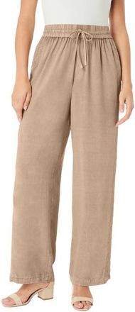 Roaman's Plus Size Acid Wash Pants in New Khaki at Nordstrom, Size 36