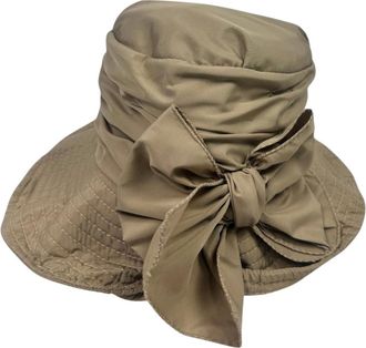Grevi Grevi, Accessoires, Dames, Beige, ONE Size, Nylon, Nylon Hoed met Strik