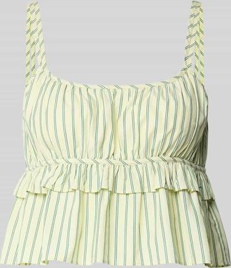 Boss Orange by Hugo Boss BOSS Orange Blusentop mit Volants in Hellgruen, Gr&ouml;&szlig;e 34