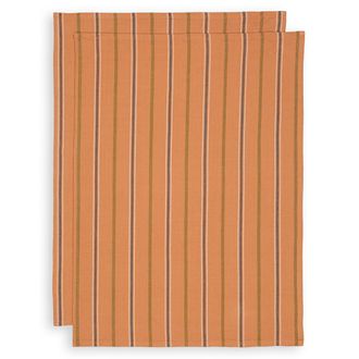 La Redoute Interieurs Set van 2 gestreepte theedoeken in gewassen katoen, Hortense