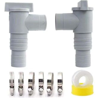 OEM Juego De 2 V&aacute;lvulas De Cierre Para Piscinas Intex, Manguera De Pvc De 32/38 Mm, Accesorios De Mantenimiento Para Piscinas De 32 Mm - Crezuo