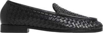 Bottega Veneta Black Leather Loafers