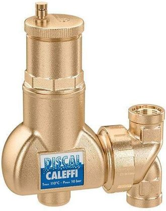 Caleffi Disaeratore per tubazioni verticali con attacchi filettati femmina Caleffi 551705-551706 3/4