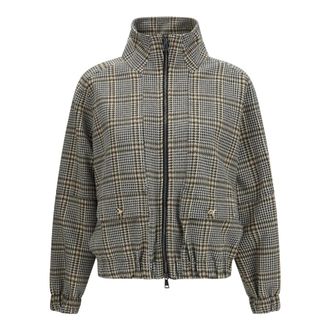 Fabiana Filippi Giacca Bomber in Jersey a Quadri - - Jackets - Donna - Multicolore - M