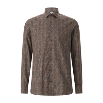 Stenstr&ouml;ms Overhemden, Heren, Bruin, M, Katoen, Casual Shirt