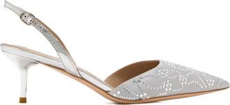 Nicoli 60 mm Dahna verfraaide slingback pumps - Grijs