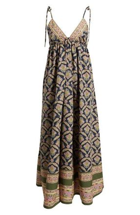Free People Sorrento Stroll Print Maxi Dress in Blueberry Combo at Nordstrom, Size X-Large