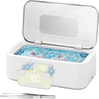 OEM Limpiador Ultras&oacute;nico De Gafas, 800 Ml, 49.000 Hz. Cuenta Con 5 Modos, Pantalla Digital Y Pinzas
