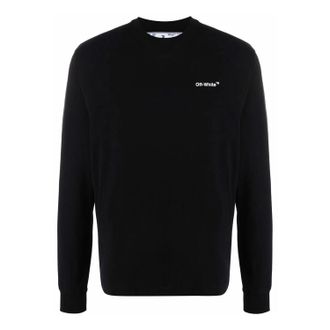 Off-white Heren-T-shirt met lange mouwen (Zwart/roze)