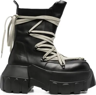 Rick Owens Megalace Lace-up Boots