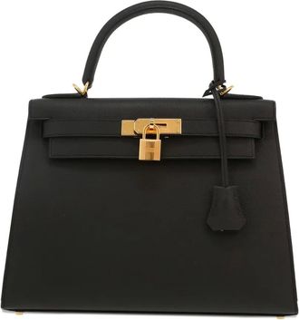 Herm&egrave;s Borsa a mano Kelly 28 Sellier - Nero