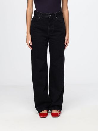 Loewe Jeans straight Anagram in denim a vita media con logo ricamato