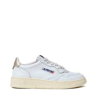 Autry White Gold Medalist Low Leather Sneakers