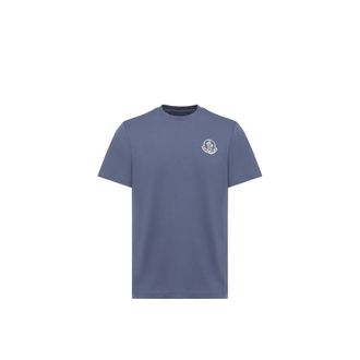 Moncler Moncler Cotton Jersey Logo Patch T-shirt, Men, Blue, Size: 3xl